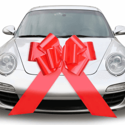 vvhippo Riesige Große Rote Schleife, Geschenkschleife Große - XXL 76 cm, Riesige Autoschleife, Schleife groß, für Auto Fahrrad Weihnachten Große Geschenk Hochzeit Party Feier(Keine Formulierung)