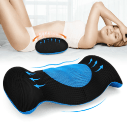 SAHEYER Lendenwirbelkissen Orthopädisches aus Memory Foam, Lendenkissen zum Schlafen, Ergonomisches Rückenkissen für Bett, Sofa, Stuhl, Auto und Bürostuhl, Blau