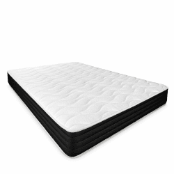 Dreaming Online - Viskoelastische Matratze Pocket Visco Reversible 90 x 200 (Winter-Sommer-Gesicht) Festigkeit-mittlere bis hohe Härte, Dicke 20 cm, milbenhemmend, antibakteriell und hypoallergen Weiß/Schwarz 90 x 200 cm