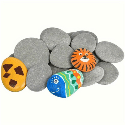 14 Stück Steine Zum Bemalen, 5-7cm Steine Zum Bemalen Flach, Glatte Steine Zum Bemalen Flach, Strand Kiesel, Steine Zum Bemalen für Bunte Malerei & Dekoration