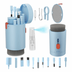 Tastatur Reinigungsset, 20 in 1 Screen Cleaner Kit Handy, Tastaturreiniger mit Bürste Keyboard Cleaner (Blau)