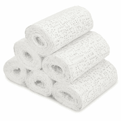 Navaris Gipsbinden 6er Set zum Babybauch bemalen - 6x Gips Abdruck Binden 5 x 300 cm für Schwangerschaftsbauch Verband Gipsabdruck Gipsbinden zum Basteln schnelltrocknend