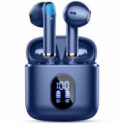 Bluetooth 5.4 Kopfhörer, Kopfhörer Kabellos Bluetooth In Ear Kopfhörer, 2024 Kabellose Kopfhörer mit 4 ENC Mic, Noise Cancelling Earbuds 30Std Tiefer Bass, USB-C, IP7 Wasserdicht Ohrhörer, LED-Anzeige Tiefblau
