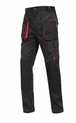 WORK IDEA Herren-Arbeitshose mit Oxford-Knietaschen, strapazierfähigem Canvas 3XL Schwarz