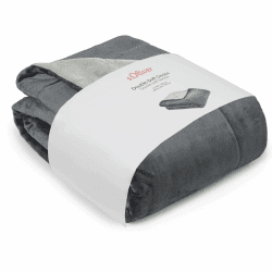 s.Oliver Doublesoft Kuscheldecke 150x200 - super kuschelig & warm, Polyesterflausch Decke grau hellgrau