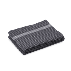 Amago - 2er Pack Küchen Frottier Handtuch, 100 prozent Baumwolle, 50 x 70 cm - Grau/weiß Grau/Weiß 50 x 70 cm