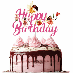 Fee Cake Topper Happy Birthday, Fairy Cupcake Toppers, Feen Geburtstag Tortendekoration, Tortenaufleger Fee, Feen Geburtstag Kuchen Topper, Fee Kuchen Dekoration, für Geburtstag Party Babyparty