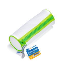 HERMA 20257 Federmäppchen Federtasche transparent grün, großes Schulmäppchen für Stifte mit Reißverschluss, Schlamppermäppchen für Jungen, Mädchen, Teenager, Kinder, Erwachsene