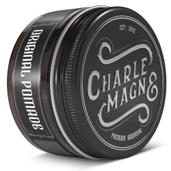 Charlemagne Original Pomade Wasserbasiert - Idealer Starker Halt - Edler Duft - Perfekter Glanz - Herren 100ML - Barbershop Haarpomade - Haar Strong Hold Hart - Männer - Haargel Matt - Haar Glanz 100 ml (1er Pack)