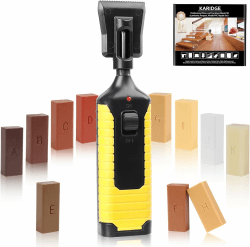 Laminat Reparatur, Parkett Reparaturset Hartwachs Vinyl Holz Reparaturset Wachs Holzkitt Loch Ausbessern Kratzreparatur für Laminat, Parkett Schäden Ausbessern, Holz Möbel Fußboden, PVC Vinylboden WM-1