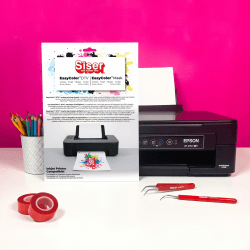 Siser Easy Color DTV Pack 5+5 Transferfolie zum Aufbügeln, bedruckbar mit Tintenstrahldruckern, 5 Blatt A4 Easy Color und 5 Blatt A4 Applikationstape