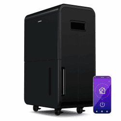 Klarstein DryFy Grand Smart 70L Luftentfeuchter - WLAN-App-Steuerung, 8L Tank, 24h Timer, Automatische Abschaltung, Tragbar, Elektrischer Luftentfeuchter für Keller & Räume bis 90 m²