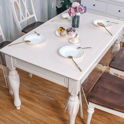 DANNEEFORSU7 Tischfolie Durchsichtig, Tischdecke Transparent 140cm Breit, Outdoor Klarsicht Tischdecke Folie Glasklar Tischdecke Wasserdicht Abwaschbar PVC Folie Fettdicht Tischschutzfolie 140×180cm 140 x 140 cm (Rechteckig)