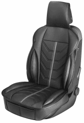 Walser Premium Sitzauflage Auto Kimi, Sitzschoner Auto schwarz/grau, Vergleichssieger* Auto Sitzauflagen, Sitzbezug Auto Vordersitze, Schonbezug Autositz, Autositzauflage Vordersitze PKW/LKW