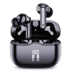 Kopfhörer Kabellos Bluetooth, Bluetooth Kopfhörer In Ear mit 4 ENC Noise Cancelling Mic, 2025 Neue Kabellose Kopfhörer 40H Tiefer Bass, IP7 Wasserdicht Ohrhörer LED Anzeige USB-C Sport Arbeit Schwarz