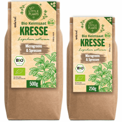 Little Plants Bio Kresse Sprossen Samen [250g] - Kresse-Samen - Kressesprossen & Microgreens zum Keimen (inkl. Ebook)