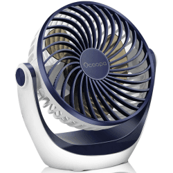 OCOOPA USB Ventilator, Ventilator klein Tischventilator mit starkem Luftstrom und Leise Betrieb 3 Geschwindigkeiten, 360 ° Drehbarer Kopf, Einfach zu Tragen für Büro, Zuhause und im Freien