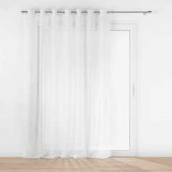 douceur d'intérieur Lissea Ösenvorhang, durchscheinend (240 x 240 cm), Weiß, Sablé-Voile