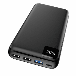 Power Bank 27000mAh Externer Akku - Bilivein Powerbank 22,5W Schnelles Aufladen Tragbares Ladegerät, PD USB C Input & Output mit LED Display für iPhone 16/15/14/13/12 Pro/Pro Max Serie Tablet, etc Schwarz