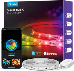 Govee RGBIC LED Strip 10m, Bluetooth LED Streifen, Segmentcontrol, Musik Sync, 64 Szenenmodus, Steuerbar via App-Steuerung,Farbwechsel, Geeignet für Zuhause Schlafzimmer Gaming 10M