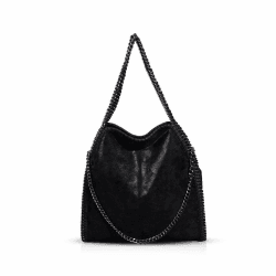 ZIYUEZIKUN Umhängetaschen für Frauen Damen Kette Umhängetasche Kettentasche Taschen für Damen Casual Handtasche große Hobo Schultertasche Schwarz