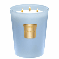M&SENSE Duftkerze im Glas groß Leinen Brise 3-Docht Kerze 990g 150 std. Brenndauer natürliche Aromatherapie Kerze stark duftende lang anhaltende Entspannung Heim Deko Geschenk für sie Leinenbrise Blau