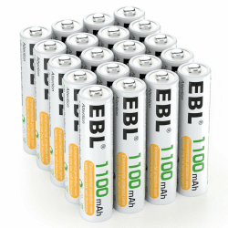 EBL AAA Akku 1100mAh 20 Stück Micro AAA Akkubatterien Typ NI-MH hohe Ladezyklen