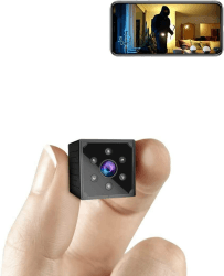 Mini Kamera, 1080P HD WLAN Überwachungskamera Innen Für Live Übertragung Handy APP, WIFI Camera Nachtsichtkamera mit Bewegungsmelder /Lange Batterielaufzeit/ Cloud-Speicherplatz XS