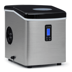 Klarstein Eiswürfelmaschine Klein, 3,3 Liter Eiswürfelbereiter, Eiswürfelmaschine für 15 kg Eiswürfel in 2 Größen, Schnelle Mini-Eiswürfelmaschine, Eiswürfelbereiter mit LED-Anzeige Schwarz