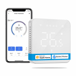 Meross Smart Thermostate Boiler WLAN Heizungsthermostat Raumthermostat WiFi Thermostat Heizen & Kühlen Intelligente Wandthermostat für Siri & Google Sprachfehl, Fernsteuerung