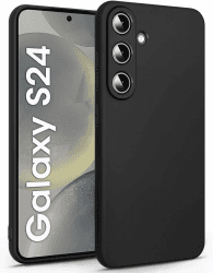 BENNALD Hülle für Samsung Galaxy S24 5G, Extrem Dünn Handyhülle Weiche TPU Stoßfest Kratzfest Schutzhülle Case S24 5G, Matt Schwarz