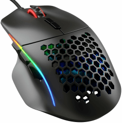GLORIOUS Gaming Model I Wired Gaming Mouse – superleichte 69 g, 2 tauschbare Tasten, RGB, PTFE-Füße, 9 programmierbare Tasten, seitliche Daumenablage – Schwarz