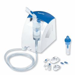 Beurer Inhalator IH 26 und Nasenspülung mit Kompressor, Inhalationsgerät zur Behandlung von Atemwegserkrankungen wie Erkältungen und Bronchitis, White, 1 Stück (1er Pack)