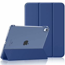 Maledan Hülle für iPad 10 Generation 2022 10,9 Zoll, Schlankes Leichtgewicht Transluzente PC Rückseite Stoßfeste Case Cove für iPad Schutzhülle 10. Gen, Auto Schlafen/Wachen, Meer Blau
