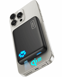 INIU 30W Magnetische Power Bank, Qi2-zertifizierte 10000mAh Externe Batterie, PD 30W Schnelllade-Powerbank Mini-Tragbares Ladegerät mit USB-C-Eingang-Ausgang für iPhone 16/15/14/13/12/Pro/Max
