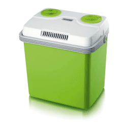SEVERIN Elektrische Kühlbox (19 L) mit Kühl- und Warmhaltefunktion, 3 Anschlüsse fürs Auto (USB, Netzteil & Zigarettenanzünder), grün/grau, KB 2923 25 L mit zusätzlichem USB Anschluss Single