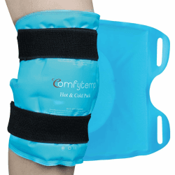 Comfytemp Kühlmanschette Knie mit Klettverschlüsse,27 x 35cm Groß Kühlpad Gel Kühlbandage für Knieschmerzen,Kalt Warm Kompresse Kühlpack für Knieersatzoperationen/Arthritis/Prellungen/Schwellungen