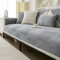 Couch Überzug,Sofa-Schutzhülle 1/2/3/4 Sitzer L Form Sofa Cover Sofa Überzug Ecksofa,2024 Neue Universelle Rutschfeste Sofa Überwurf,Solide Strukturierte Ultra Stretch Sofa Überzug für Wohnzimmer