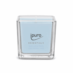 ipuro - dekorative ipuro cotton fields - minimalistische & puristische Duftkerzen im Glas - intensive Duftkerzen mit pudrigen Vanille Noten - stilvolle Kerze 125 g