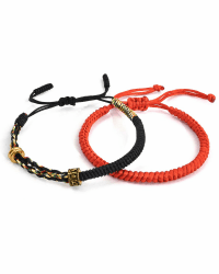 QianSiLi Tibetisches GlüCksarmband FüR Herren Damen, Buddhistischer Rotes Armband Evil Eye Buddha Armband, GlüCksbringer Mann Frau, Gute WüNsche Geschenke Geburtstagsgeschenk FüR Familien Und Freunde Buddhistisches Mantra - Schwarz