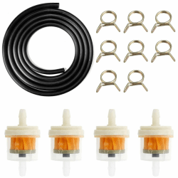 Benzinfilter, Kraftstofffilter, Benzinfilter Moped, 4 Stück Benzinfilter, 2m Benzinschlauch, 10 Stück Schlauchschellen, Benzinfilter Rasenmäher, Benzinfilter Motorrad, Kraftstofffilter Benzin Angebot bei HelloDeals
