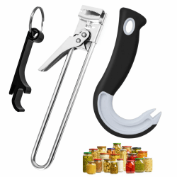 Deckelöffner 3 Stück Glasöffner Schraubdeckelöffner|Deckelöffner für Schraubgläser|Ring Pull GlasÖffner Schlüsselanhänger Dosenöffner Senioren Multifunktionaler Dosenöffner & Deckelöffner