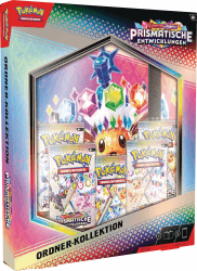 Pokémon-Sammelkartenspiel Ordner-Kollektion Karmesin & Purpur – Prismatische Entwicklungen (Ordner mit 378 Kartenfächern & 5 Boosterpacks)