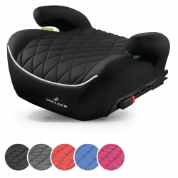 WALSER Premium Kinder Sitzerhöhung Auto ISOFIX, Qualitätssieger Sehr Gut* Kindersitz Auto 125-150 cm, Kindersitzerhöhung Auto Andy Norm 2024 ECE R 129, Sitzerhöhung Auto Kindersitz schwarz