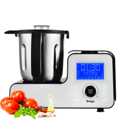 Venga! Multifunktions-Kochroboter, Kompaktes Format, 10 Programme, mit Waage und Rezeptbuch, 1500W, Weiß/Schwarz, VG HA 3000