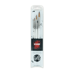 KUM 5143716 - Pinselset Frau Hölle, Loose Watercolour, 4 Pinsel Kleckse