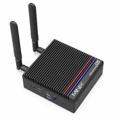 MINIX Z100-0dB lüfterloser Mini-PC, Intel N100 12th Gen 16GB DDR4, 512GB M.2 PCIe 3.0 x 4 SSD Win 11 Pro Desktop-Computer, 4K Dual Display/2,5G LAN/USB-C/WiFi 6/Automatisches Einschalten 16GB+512GB