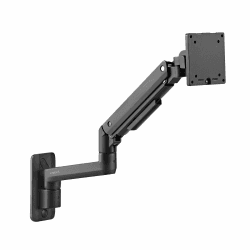 LogiLink Monitorhalterung für 17–49" zur Wandbefestigung, mit Gasdruckfeder, geeignet für Flat & Curved Monitore, Aluminium