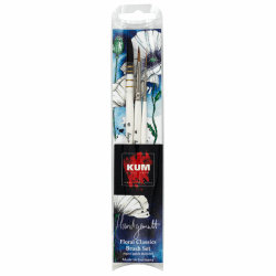 KUM 5146816 - Künstlerpinsel Set 3-teilig, handgemalt Floral Classics Brush Set