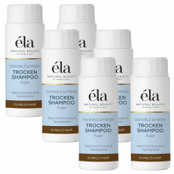 éla Natural Beauty Trockenshampoo Puder Dunkles Haar, 6er Pack (6 x 25 g) Dunkles Haar 25 g (6er Pack)
